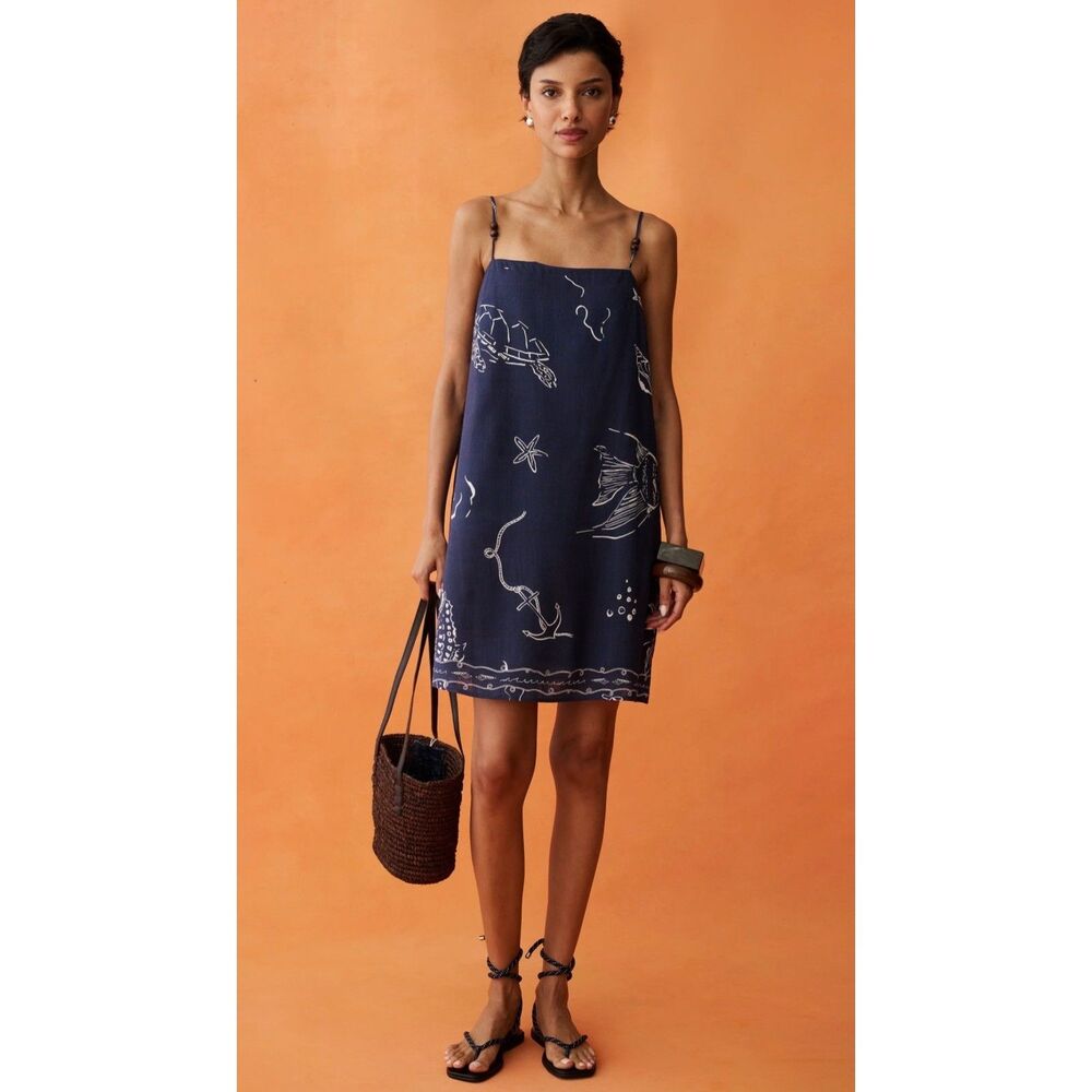Few Moda Anaya Bowie Navy Midnight Maritime Mini Dress Women's 0 NWT